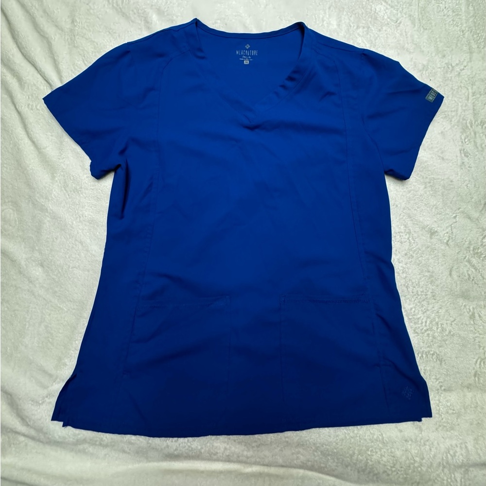 Med Couture Medium Scrub Top Royal Blue